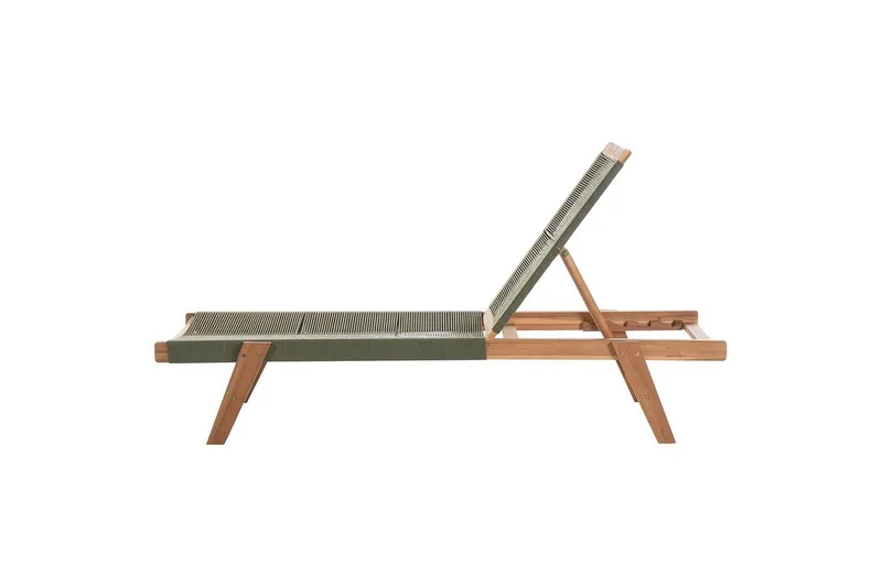 Loungestol Prossedi Grønt/lyst træ - Grønt/lyst træ - Havemøbler - Havestole - Solseng & solvogn