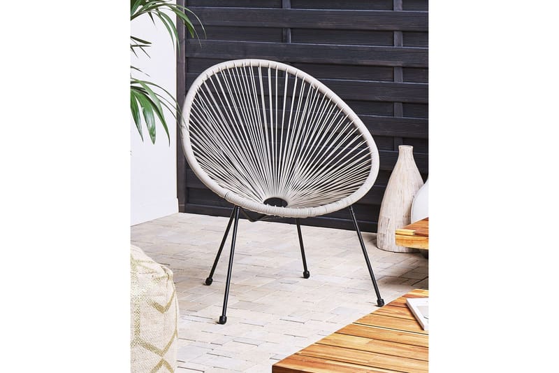Maniwaki Udendørslænestol - Grå/Sort - Havemøbler - Havestole - Udendørs lænestol