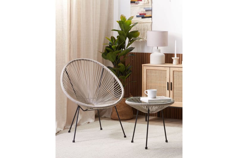 Maniwaki Udendørslænestol - Grå/Sort - Havemøbler - Havestole - Udendørs lænestol