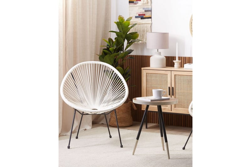 Maniwaki Udendørslænestol - Hvid Sort - Havemøbler - Havestole - Udendørs lænestol