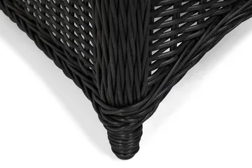 Marcus Light udendørs lænestol med hynde – loungestol i kunstflet til udendørsmøbler - Sort - Havemøbler - Havestole - Udendørs lænestol