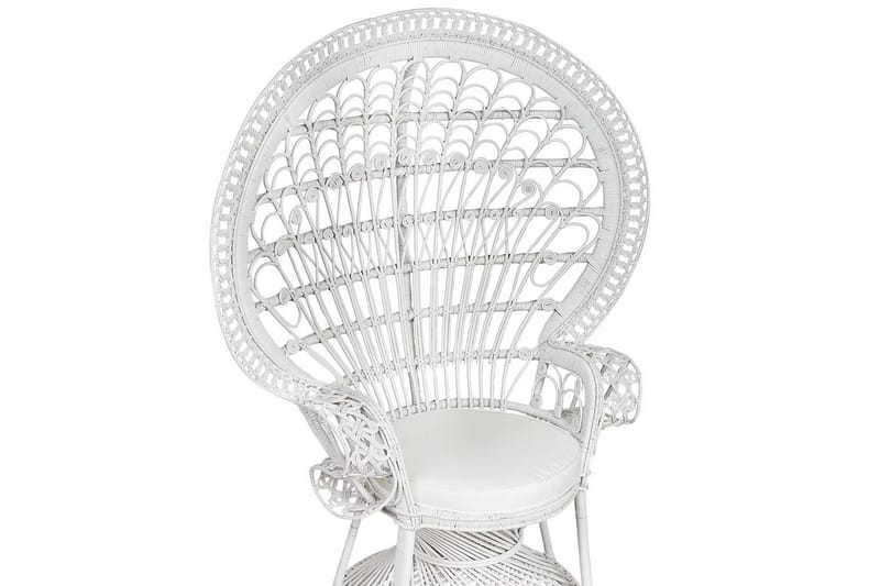 Påfuglestol Emmanuelle - Hvid - Havemøbler - Havestole - Udendørs lænestol