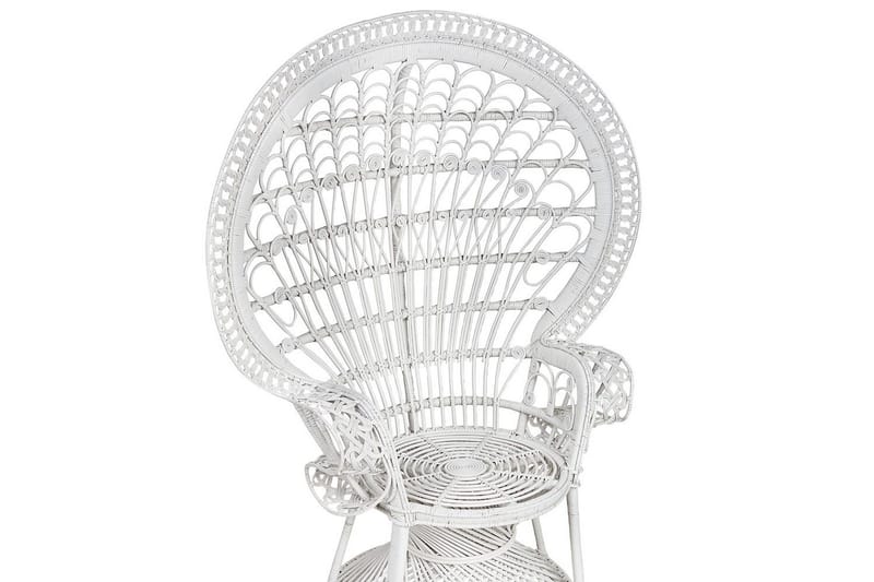 Påfuglestol Emmanuelle - Hvid - Havemøbler - Havestole - Udendørs lænestol