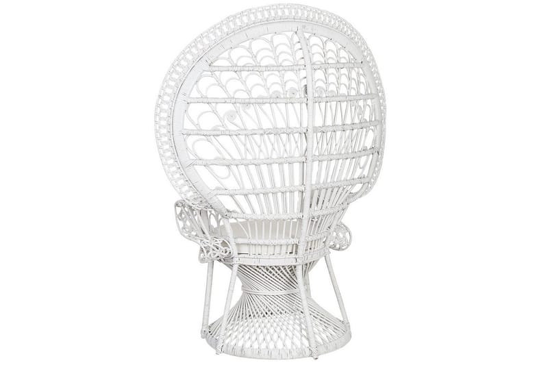 Påfuglestol Emmanuelle - Hvid - Havemøbler - Havestole - Udendørs lænestol