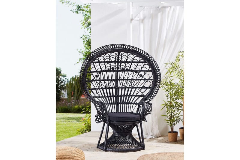 Påfuglestol Emmanuelle - Sort - Havemøbler - Havestole - Udendørs lænestol