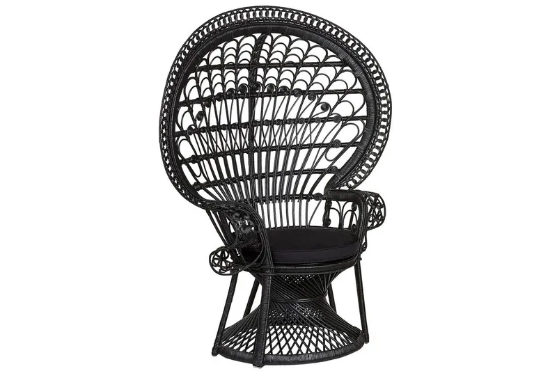 Påfuglestol Emmanuelle - Sort - Havemøbler - Havestole - Udendørs lænestol