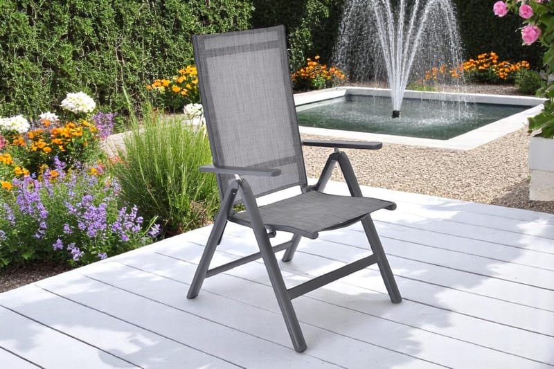 Palermo Lænestol 3-pos foldbar - Sort - Havemøbler - Havestole - Positionsstole