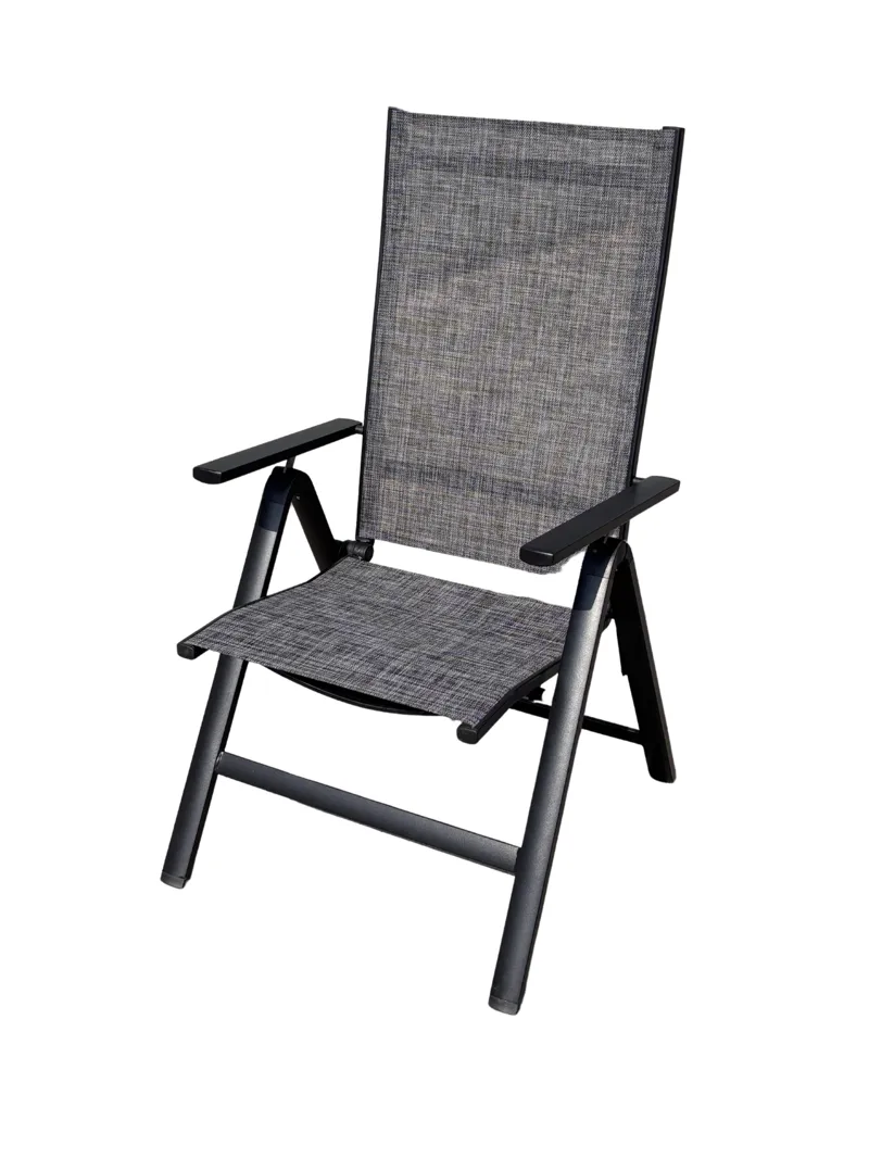 Palermo Lænestol 3-pos foldbar, Sort