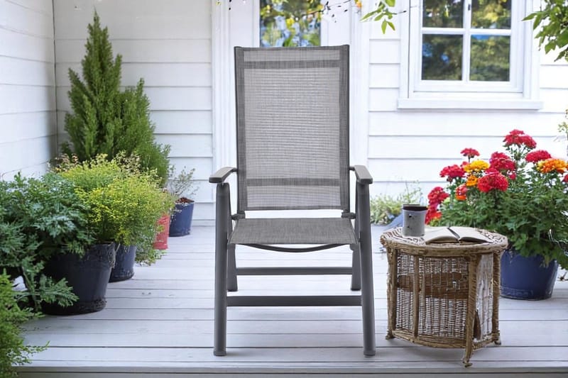 Palermo Lænestol 3-pos foldbar - Sort - Havemøbler - Havestole - Positionsstole