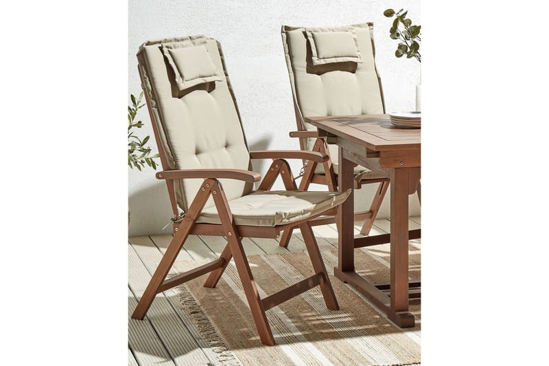 Paolo Positionsstol - Mørkebrun/Beige - Havemøbler - Havestole - Positionsstole