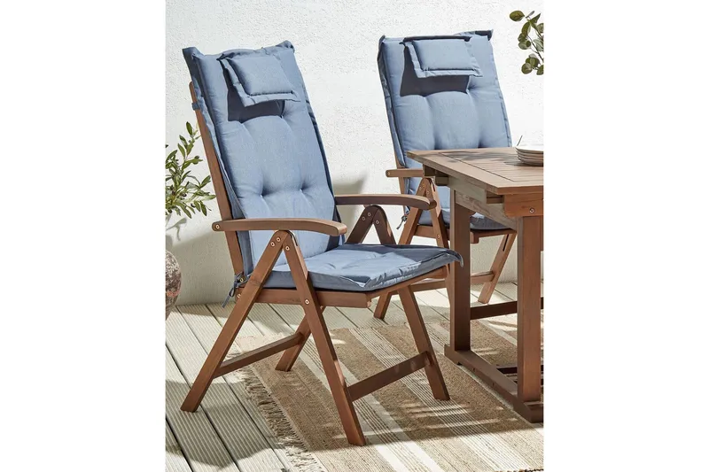 Paolo Positionsstol - Blå/Mørkebrun - Havemøbler - Havestole - Positionsstole