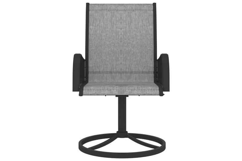 Drejelige havestole 2 stk. textilene og stål grå - Grå - Positionsstole