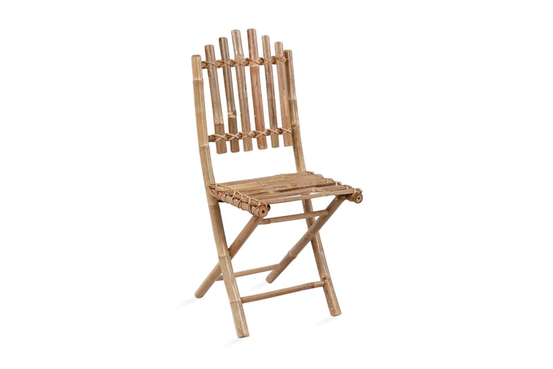 Foldbare Havestole 2 Stk. Bambus - Brun - Havemøbler - Havestole - Positionsstole