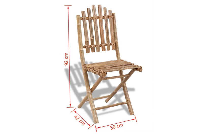 Foldbare Havestole 2 Stk. Bambus - Brun - Positionsstole