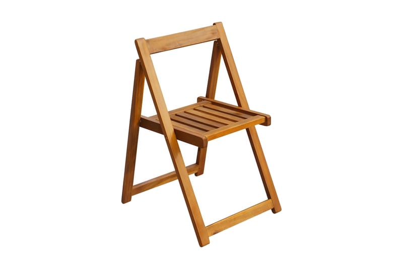 Foldbare Havestole 2 Stk. Massivt Akacietræ Brun - Brun - Havemøbler - Havestole - Positionsstole