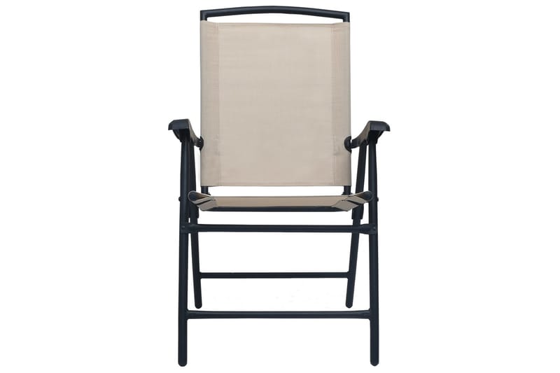 Foldbare Havestole 2 stk. Textilene Cremefarvet - Creme - Havemøbler - Havestole - Positionsstole