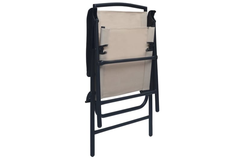 Foldbare Havestole 2 stk. Textilene Cremefarvet - Creme - Havemøbler - Havestole - Positionsstole