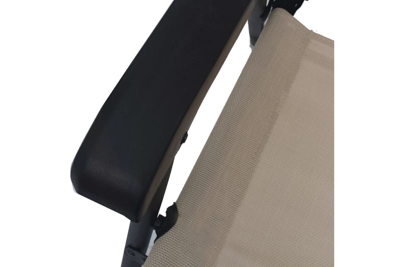Foldbare Havestole 2 stk. Textilene Cremefarvet - Creme - Havemøbler - Havestole - Positionsstole