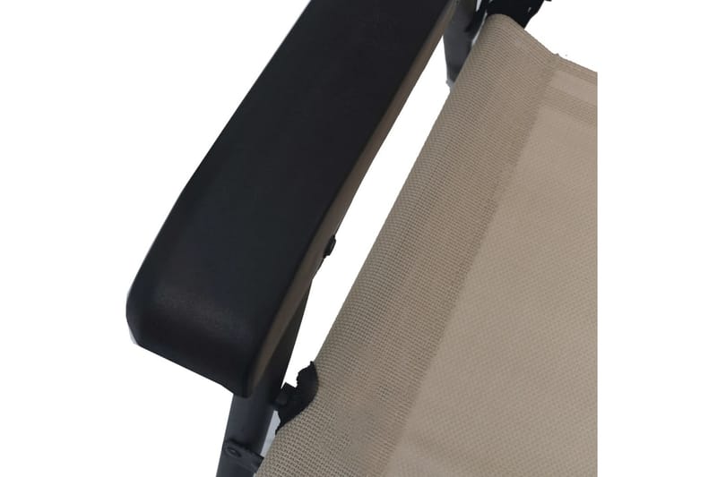 Foldbare Havestole 2 stk. Textilene Cremefarvet - Creme - Positionsstole