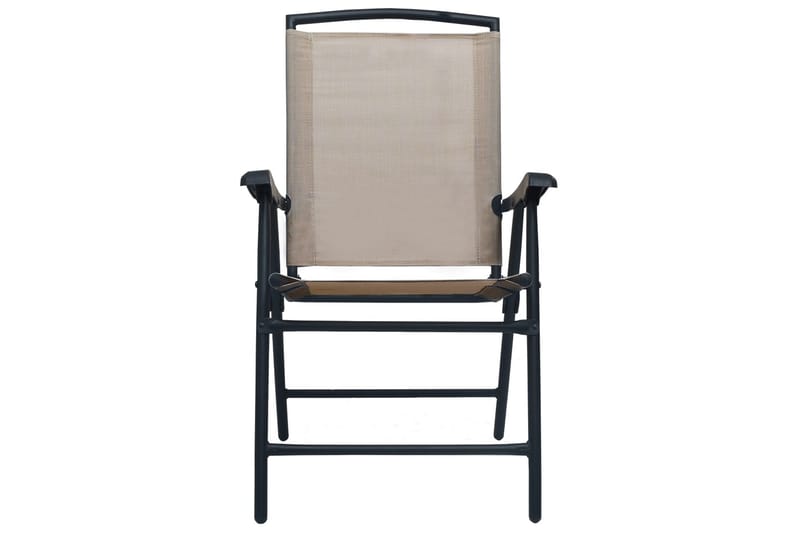 Foldbare Havestole 2 stk. Textilene Gråbrun - Brun - Positionsstole