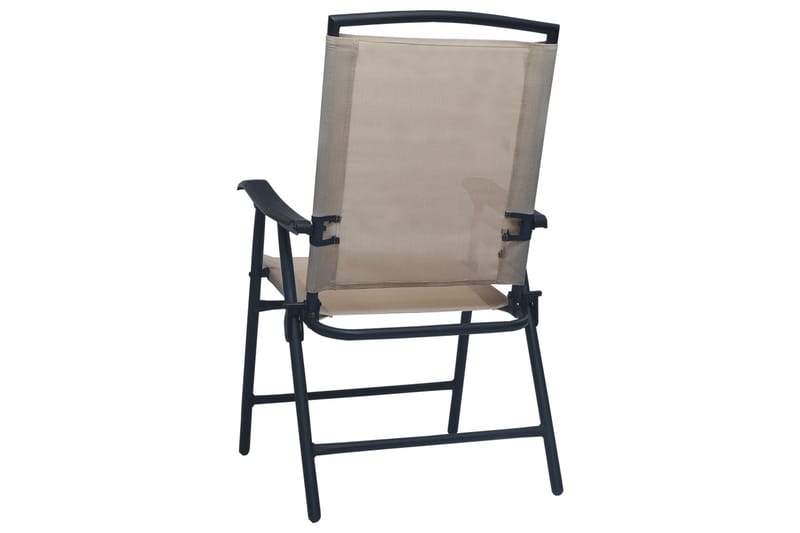 Foldbare Havestole 2 stk. Textilene Gråbrun - Brun - Positionsstole