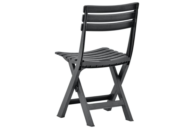 Foldbare Havestole 2 stk. Plastik Antracitgrå - Grå - Positionsstole