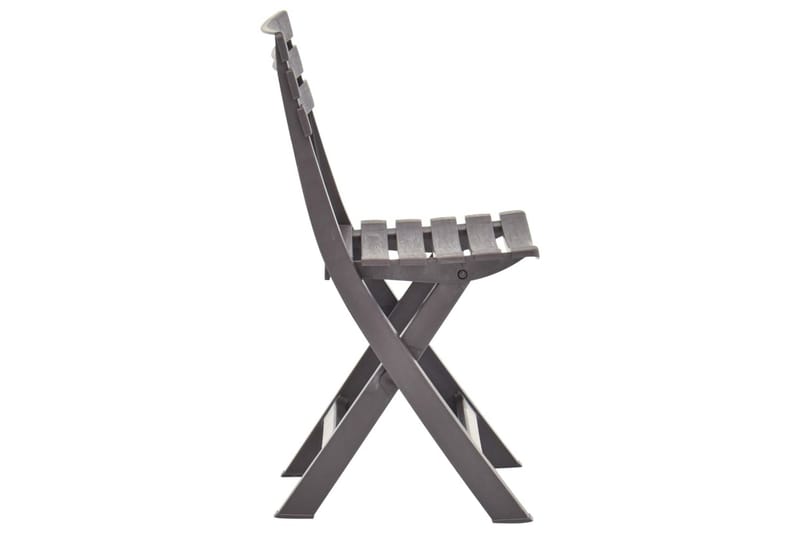 Foldbare Havestole 2 stk. Plastik Mokkafarvet - Brun - Positionsstole