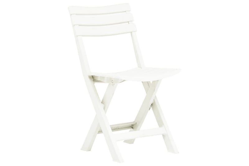 Foldbare Havestole 2 stk. Plastik Hvid - Hvid - Havemøbler - Havestole - Positionsstole