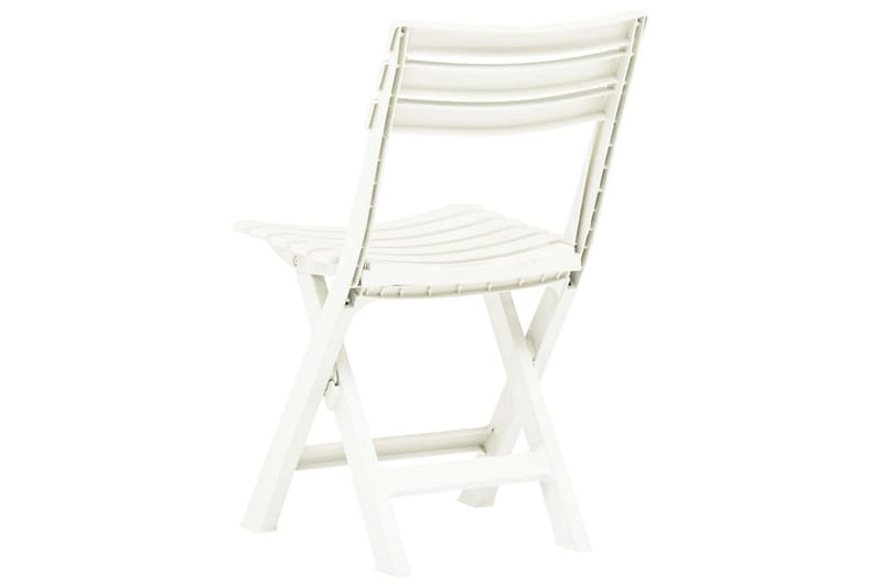 Foldbare Havestole 2 stk. Plastik Hvid - Hvid - Havemøbler - Havestole - Positionsstole