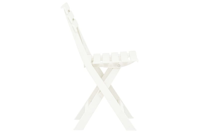 Foldbare Havestole 2 stk. Plastik Hvid - Hvid - Havemøbler - Havestole - Positionsstole