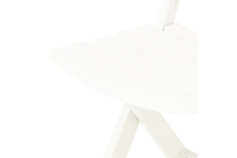 Foldbare Havestole 2 stk. Plastik Hvid - Hvid - Havemøbler - Havestole - Positionsstole