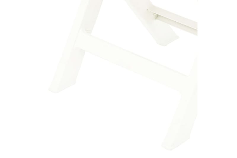 Foldbare Havestole 2 stk. Plastik Hvid - Hvid - Havemøbler - Havestole - Positionsstole