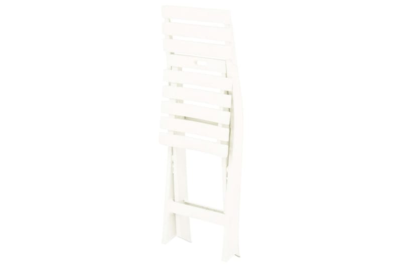 Foldbare Havestole 2 stk. Plastik Hvid - Hvid - Havemøbler - Havestole - Positionsstole
