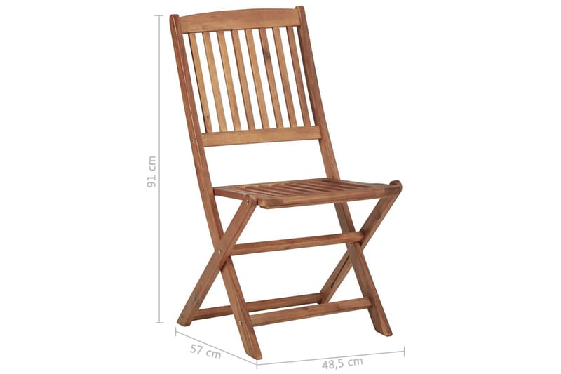 foldbare havestole 4 stk. massivt akacietræ - Havemøbler - Havestole - Positionsstole
