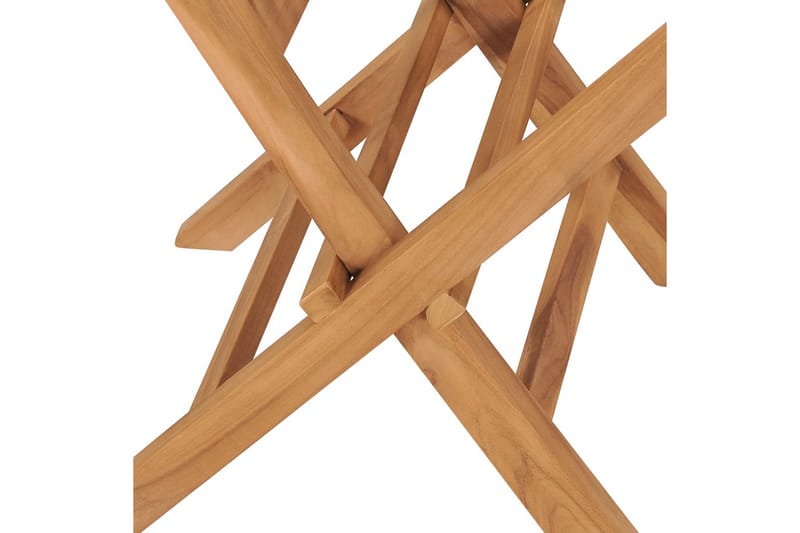 Foldbare Havestole 4 Stk. Massivt Teaktræ - Brun - Havemøbler - Havestole - Positionsstole