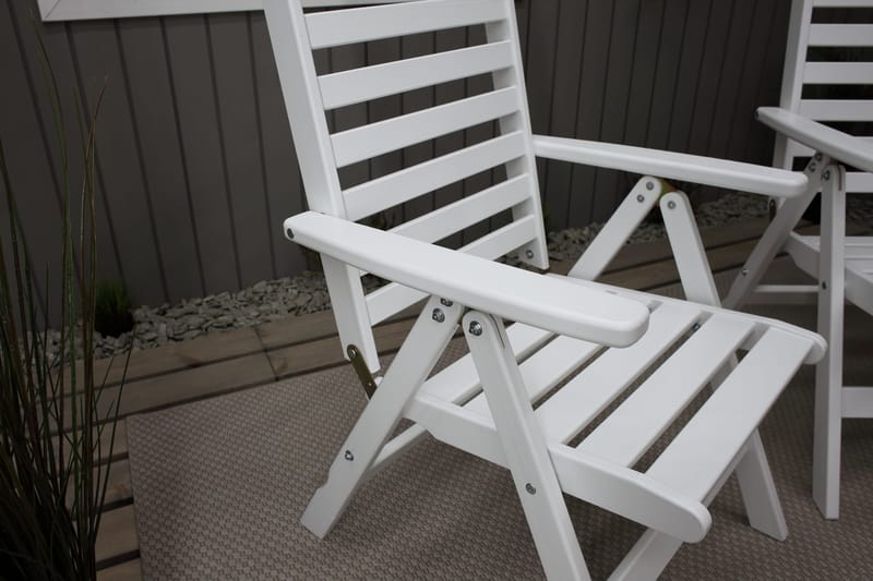 Grevie Positionsstol - Hvid - Havemøbler - Havestole - Positionsstole