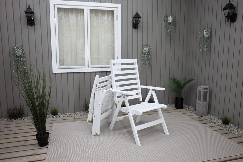 Grevie Positionsstol - Hvid - Havemøbler - Havestole - Positionsstole