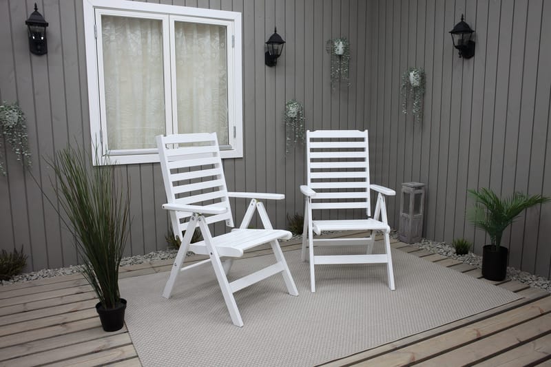Grevie Positionsstol - Hvid - Havemøbler - Havestole - Positionsstole