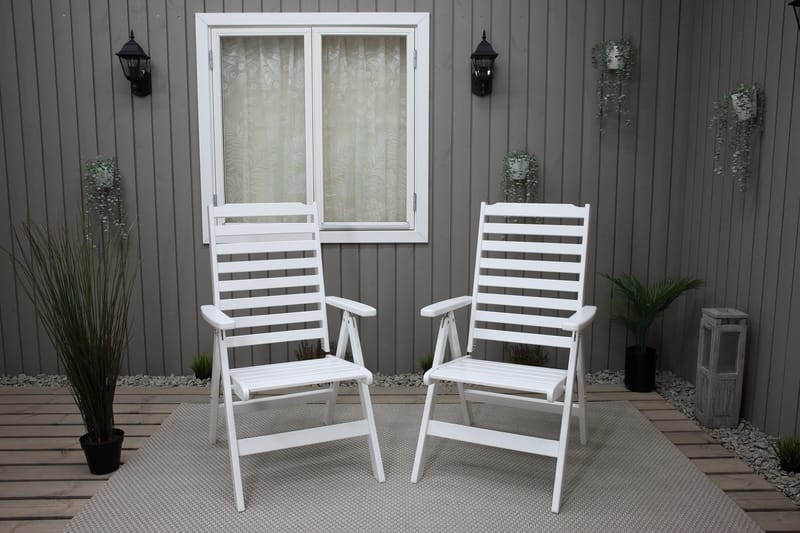 Grevie Positionsstol - Hvid - Havemøbler - Havestole - Positionsstole