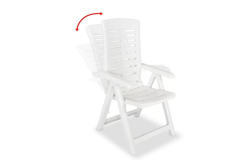 Havelænestol Plastik Hvid - Hvid - Positionsstole