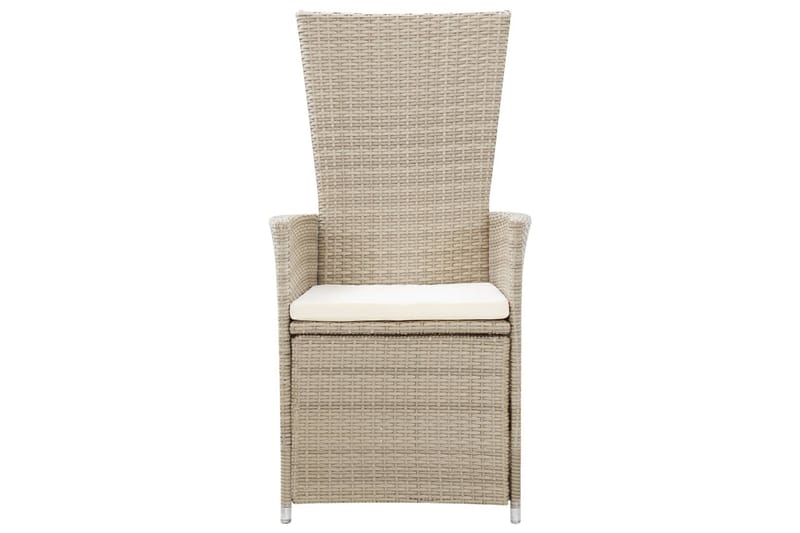 Havelænestole 2 stk. Med Hynder Polyrattan Beige - Beige - Havemøbler - Havestole - Positionsstole