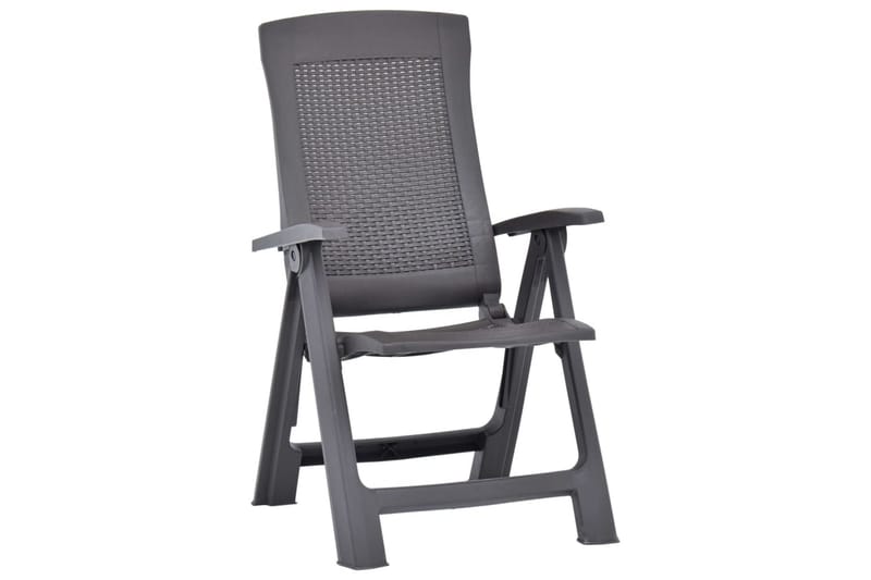 havelænestole 2 stk. plastik mokkafarvet - Brun - Positionsstole