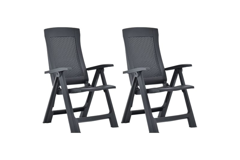 havelænestole 2 stk. plastik antracitgrå - Grå - Positionsstole