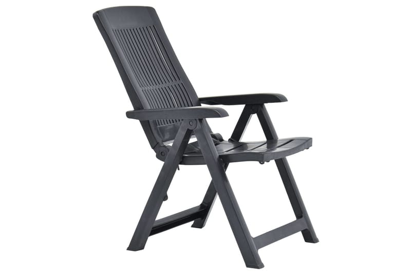 Havelænestole 2 Stk. Plastik Antracitgrå - Grå - Positionsstole
