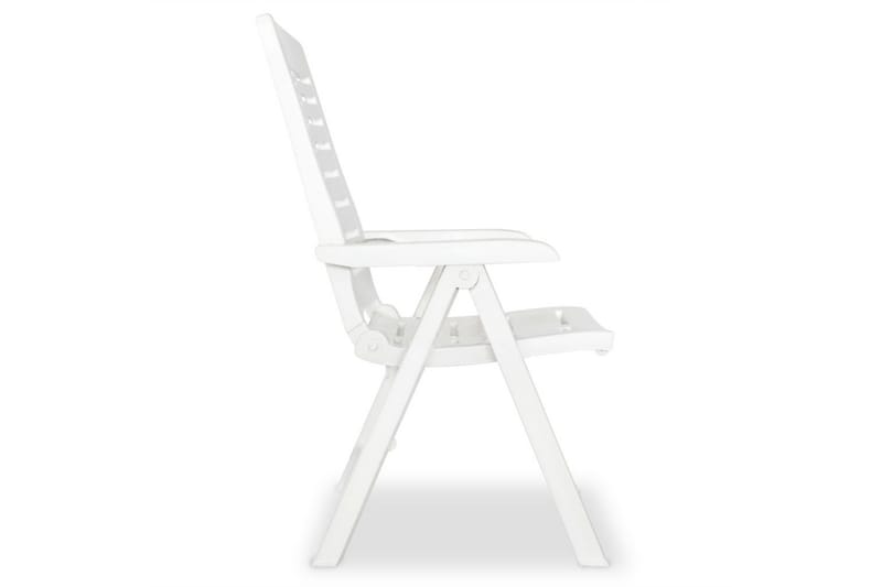 Havelænestole 4 Stk. Plastik Hvid - Hvid - Positionsstole