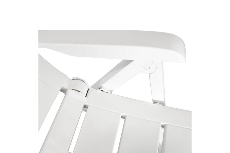 Havelænestole 4 Stk. Plastik Hvid - Hvid - Positionsstole