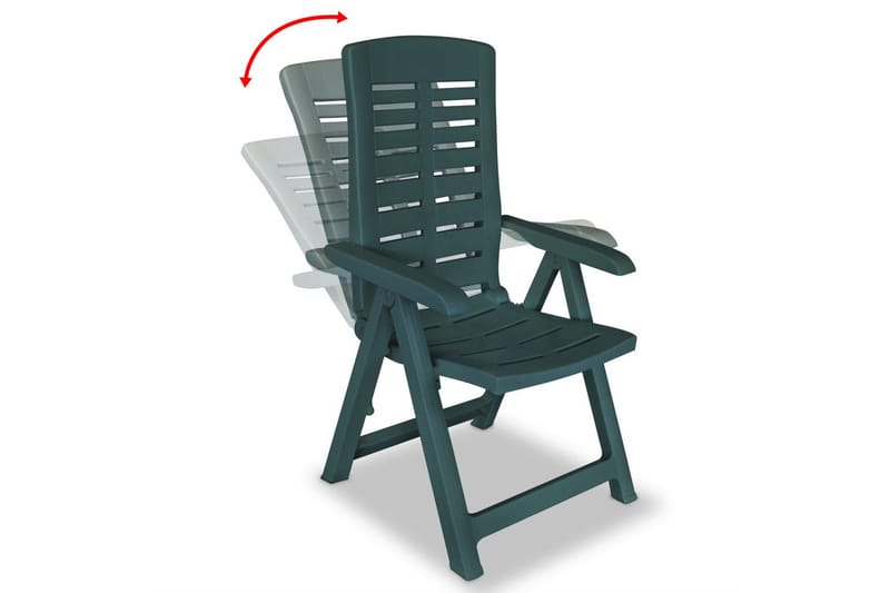 Havelænestole 4 Stk. Plastik Grøn - Grøn - Positionsstole