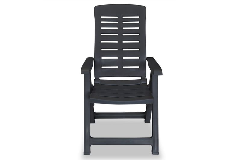 Havelænestole 4 Stk. Plastik Antracitgrå - Grå - Positionsstole