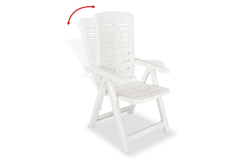 Havelænestole 6 Stk. Plastik Hvid - Hvid - Positionsstole