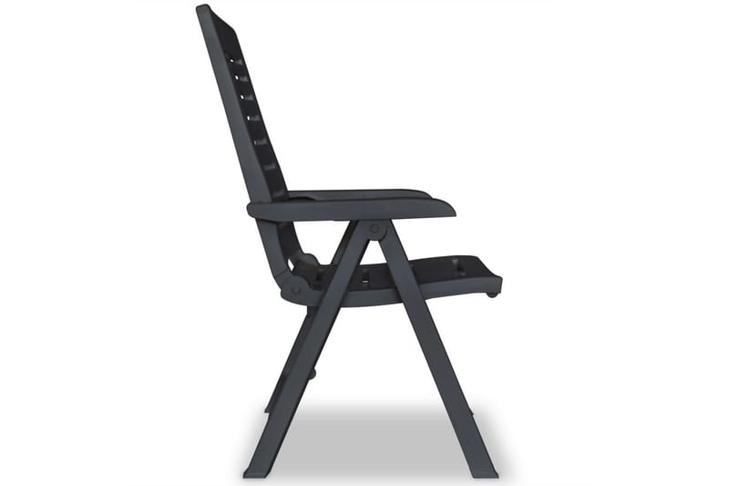 Havelænestole 6 Stk. Plastik Antracitgrå - Grå - Positionsstole
